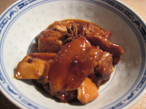 Braised chicken with ginger and star anise